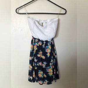 New Look blue/floral mini dress